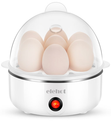 Cuiseur Inox deski pour 2 à 7 œufs 360 W Noir Réchaud œuf 