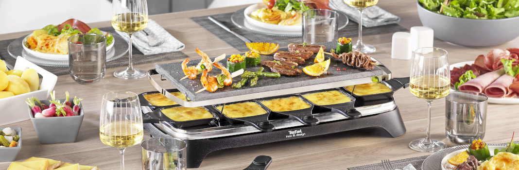 Raclette re45a812 pierrade 3 en 1 gris Tefal