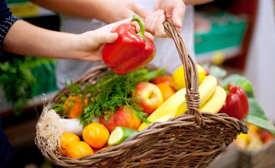 panier de fruits et légumes