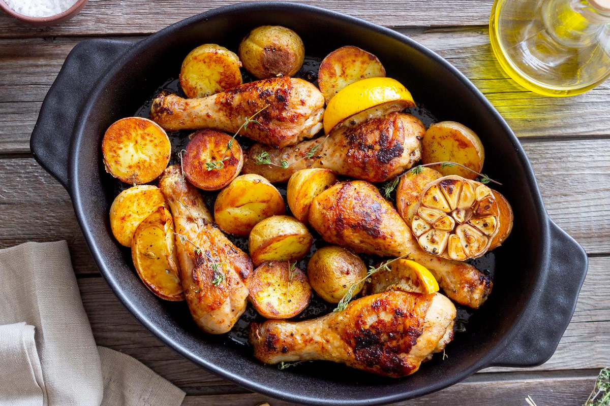 Recette de Cuisse de Dinde au Four et Pommes de Terre (Facile)